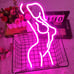 Lady Neon Signs Dimmable Lady LED Neon Signs 15.7X8.9 inches,Pink