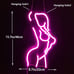 Lady Neon Signs Dimmable Lady LED Neon Signs 15.7X8.9 inches,Pink