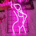 Lady Neon Signs Dimmable Lady LED Neon Signs 15.7X8.9 inches,Pink