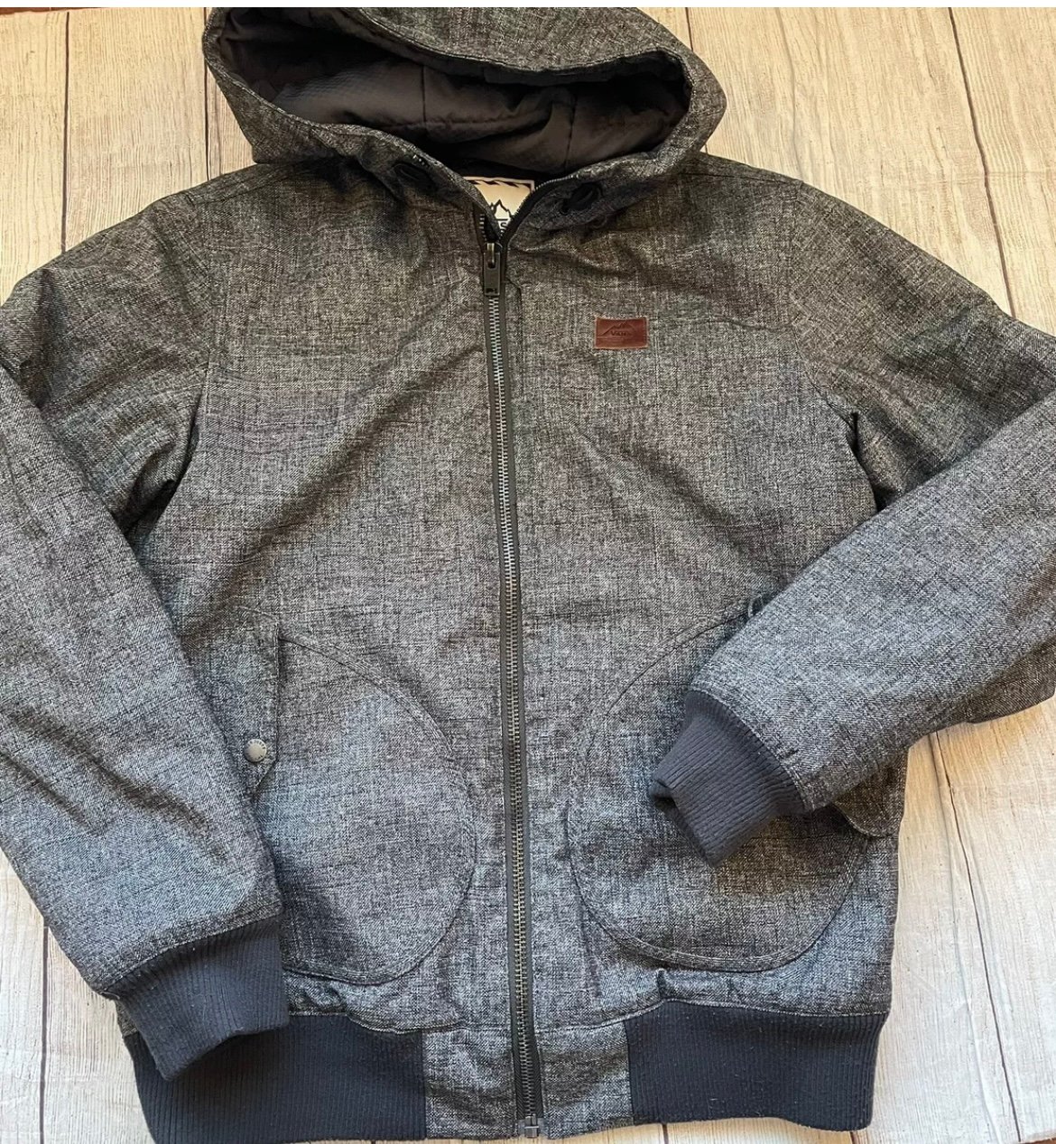 Vans Mountain Edition Jacket Mens Size Small Rutherford Gray and Black