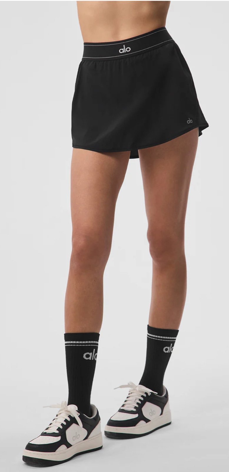 ALO Match Point Tennis Skirt Black Sz M