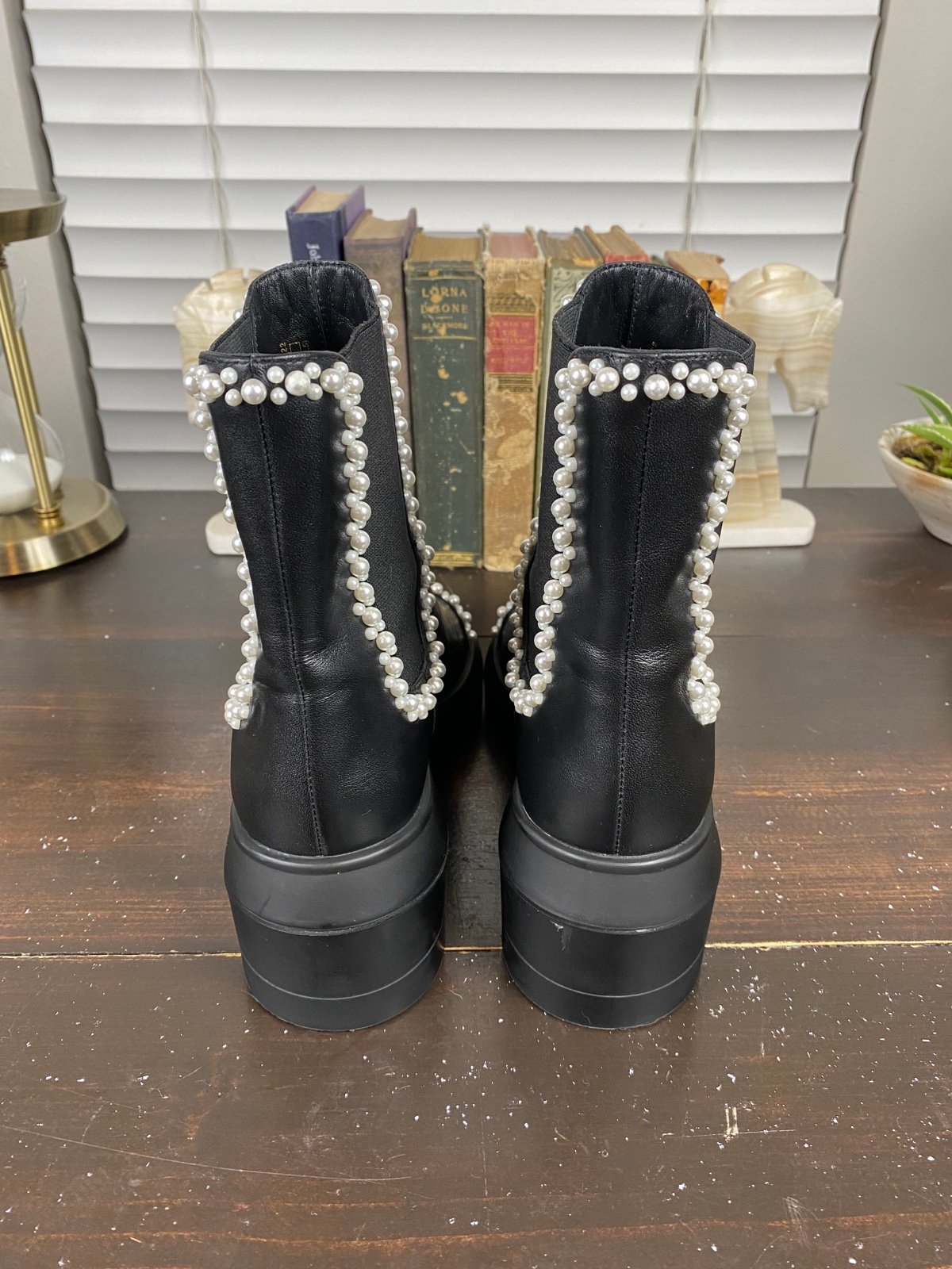 stuart weitzman pearl booties