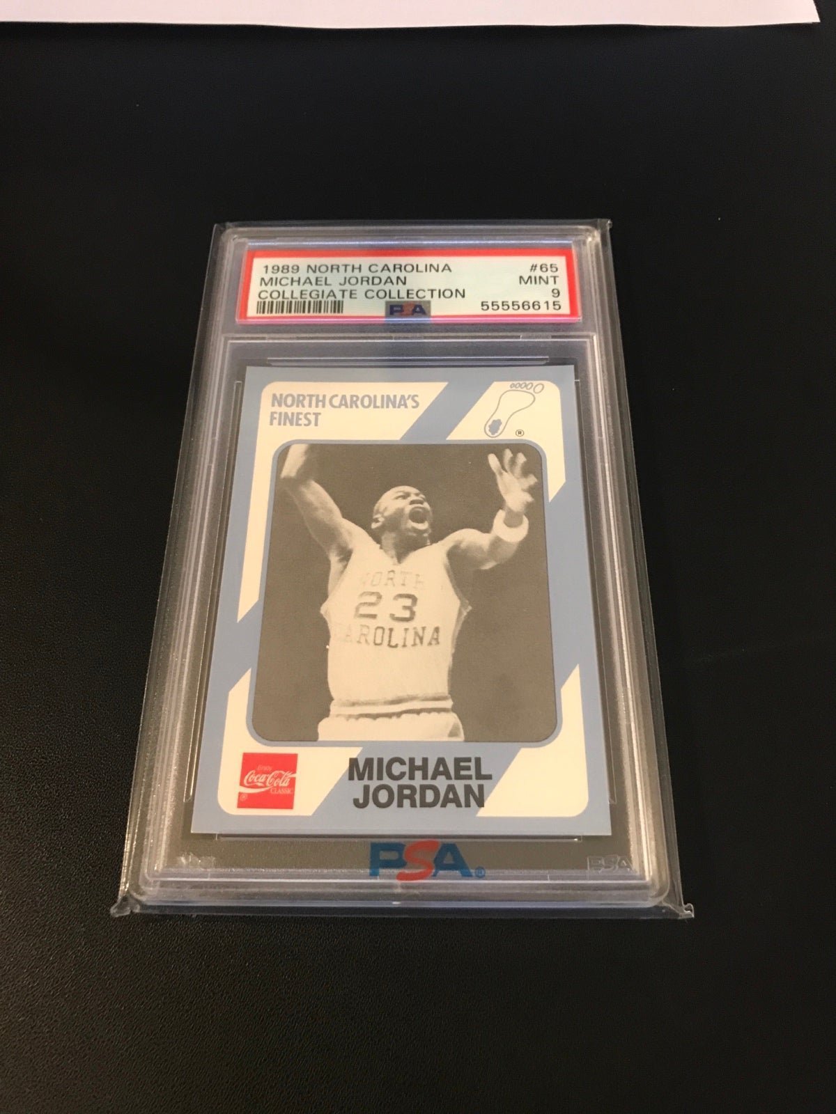 1989 NORTH CAROLINA MICHAEL JORDAN #65 COLLEGIATE COLLECTION PSA 9 MINT