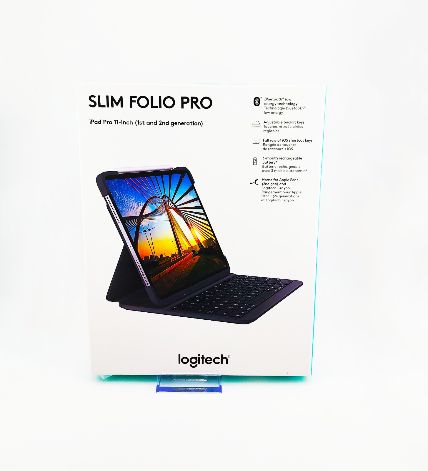 New ~ Logitech Slim Folio Pro For Apple iPad Pro 11