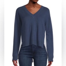 NAADAM Cashmere Mixed Media Pleated Back Sweater