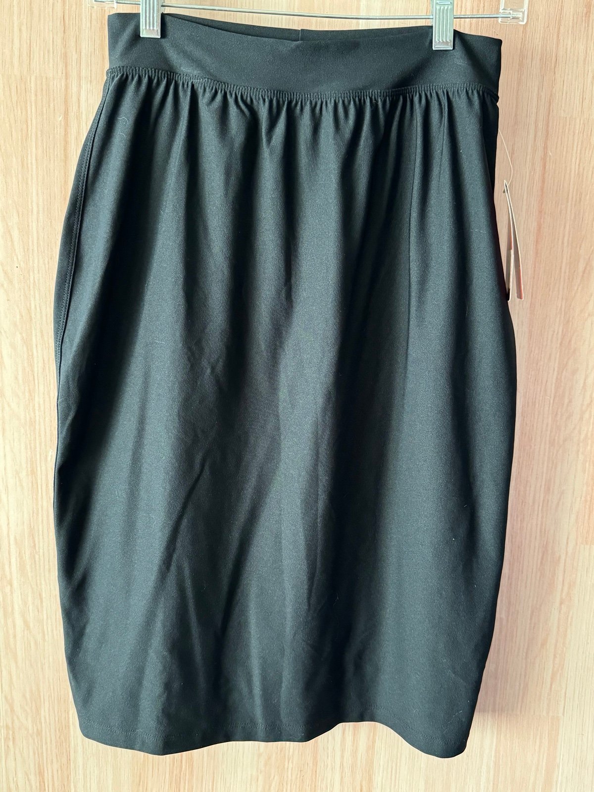 SPANX Women Black Midi Straight Pencil Lined Skirt Size M