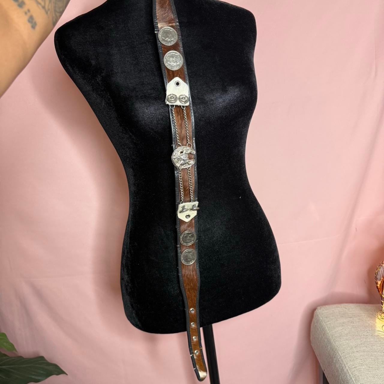 Western Calf Hair Belt Size XS/S
