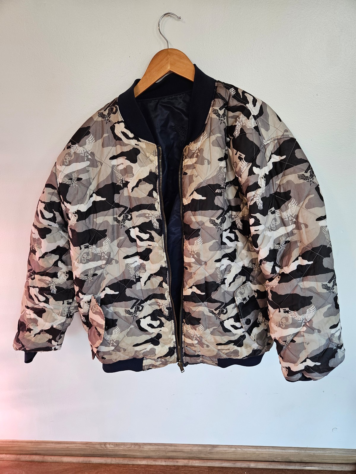Avirex Flyers Airforce Jacket VTG Men’s Large Army Reversible