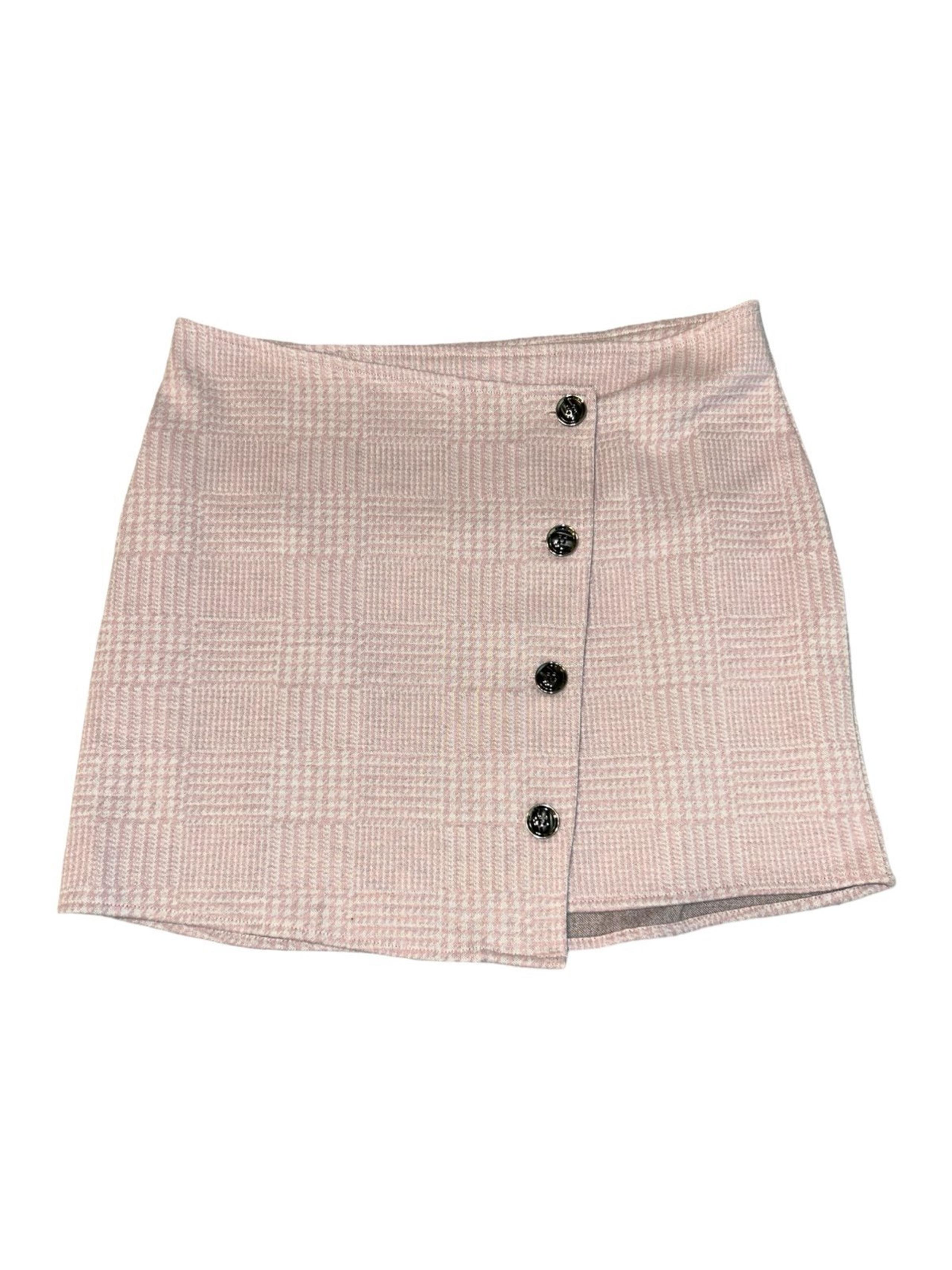 Joe Boxer Women's Pink Plaid Mini Skirt Size Large
