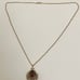 14 Kt Vintage Ornate Lt Brown Topaz Faceted Pendant Necklace Victorian Antique