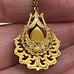 14 Kt Vintage Ornate Lt Brown Topaz Faceted Pendant Necklace Victorian Antique