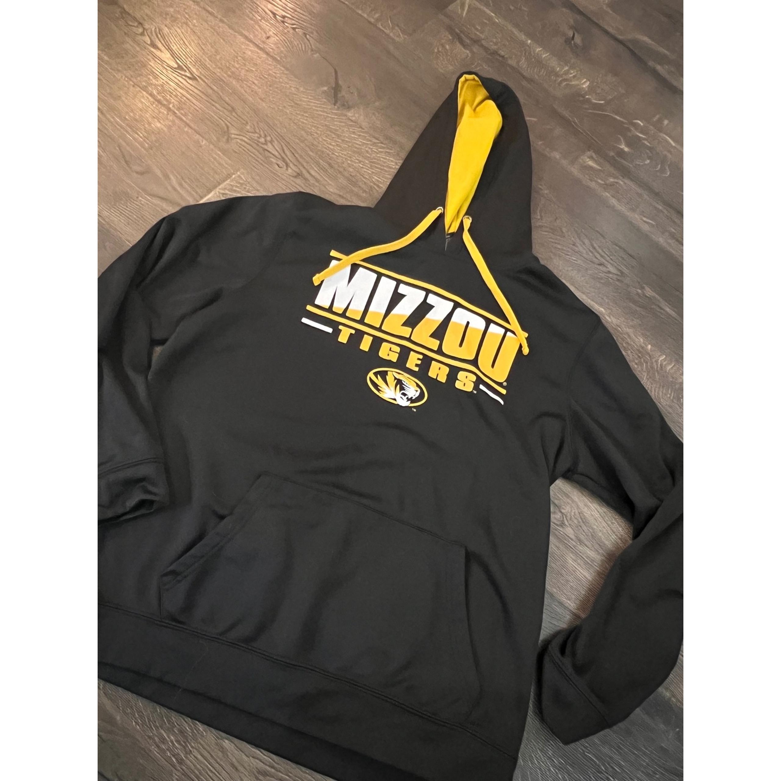 Colosseum Mizzou Tigers Hoodie Pullover NCAA College Black Gold Mens L