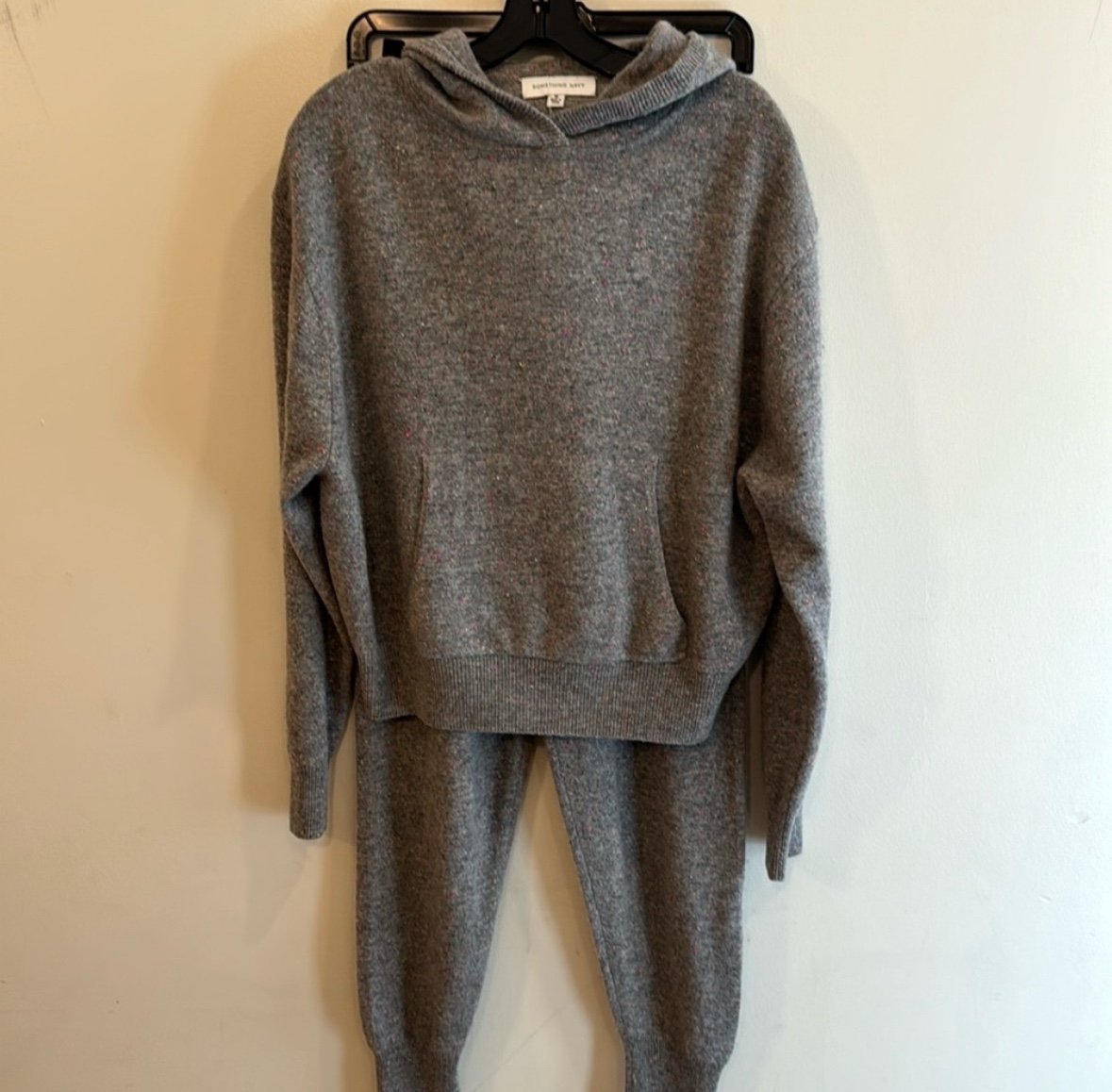 Something Navy Nellie Cashmere Hoodie In Grey size M