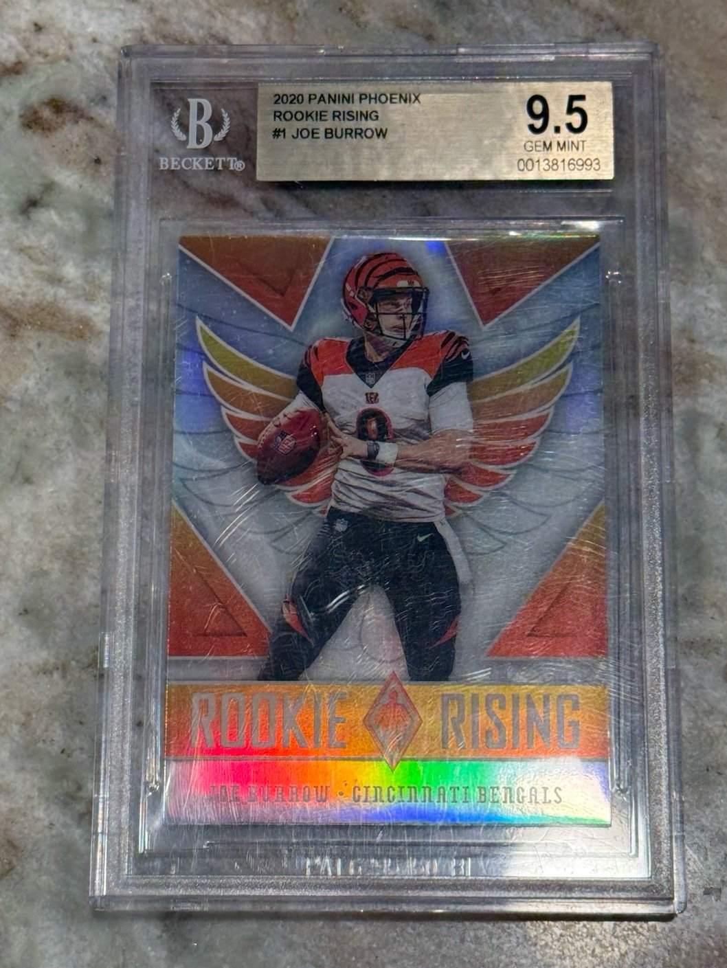 Joe Burrow rookie card - phoenix - Beckett GEM MINT slab