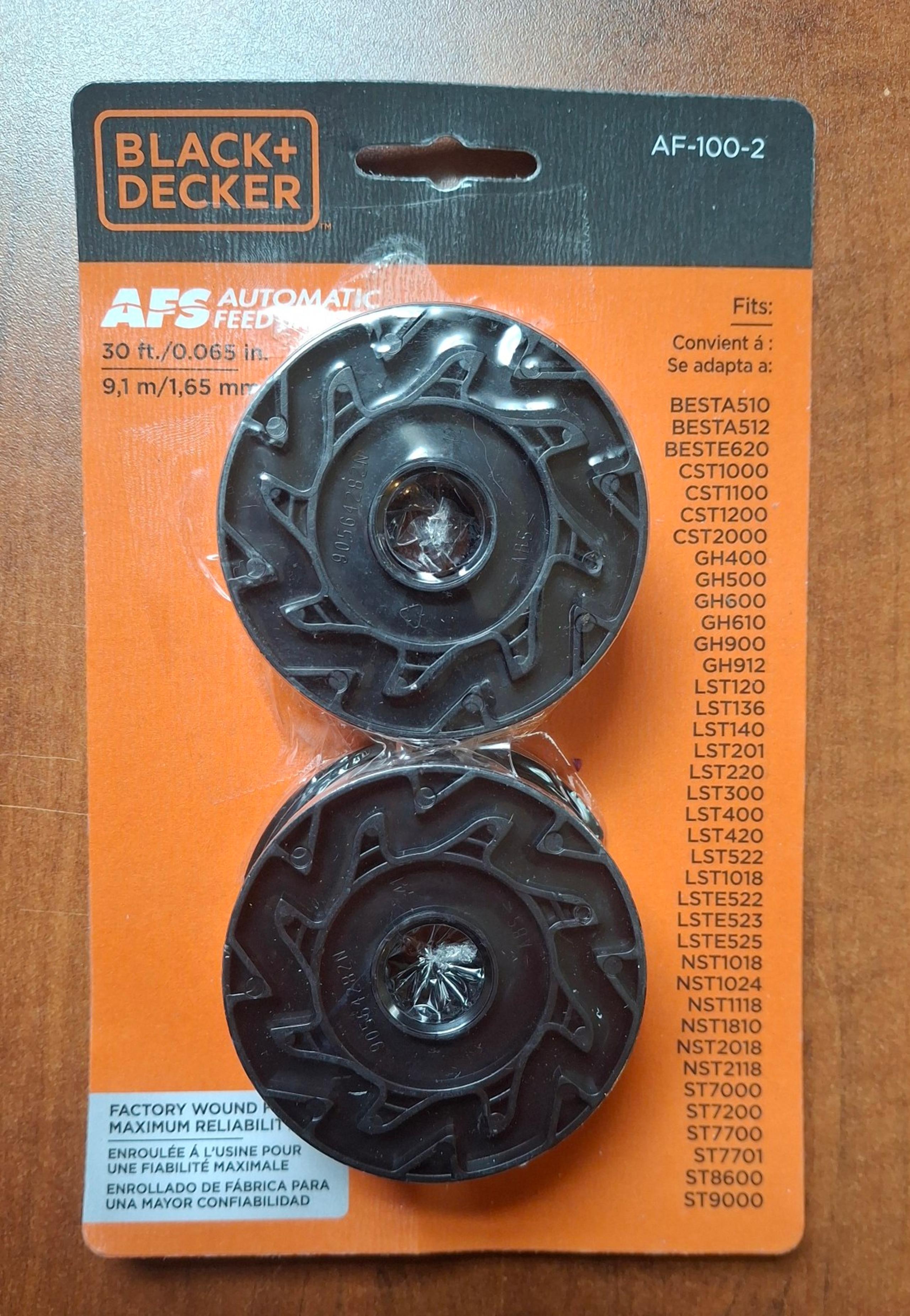 Black & Decker Automatic Feed Spools AF-100-2, NOS, 30 ft/.065 in, 9.1m / 1.65mm