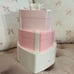 Pink Valentines 3 stacked bow heart gift boxes Coquette decor