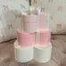 Pink Valentines 3 stacked bow heart gift boxes Coquette decor