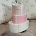 Pink Valentines 3 stacked bow heart gift boxes Coquette decor