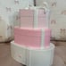 Pink Valentines 3 stacked bow heart gift boxes Coquette decor