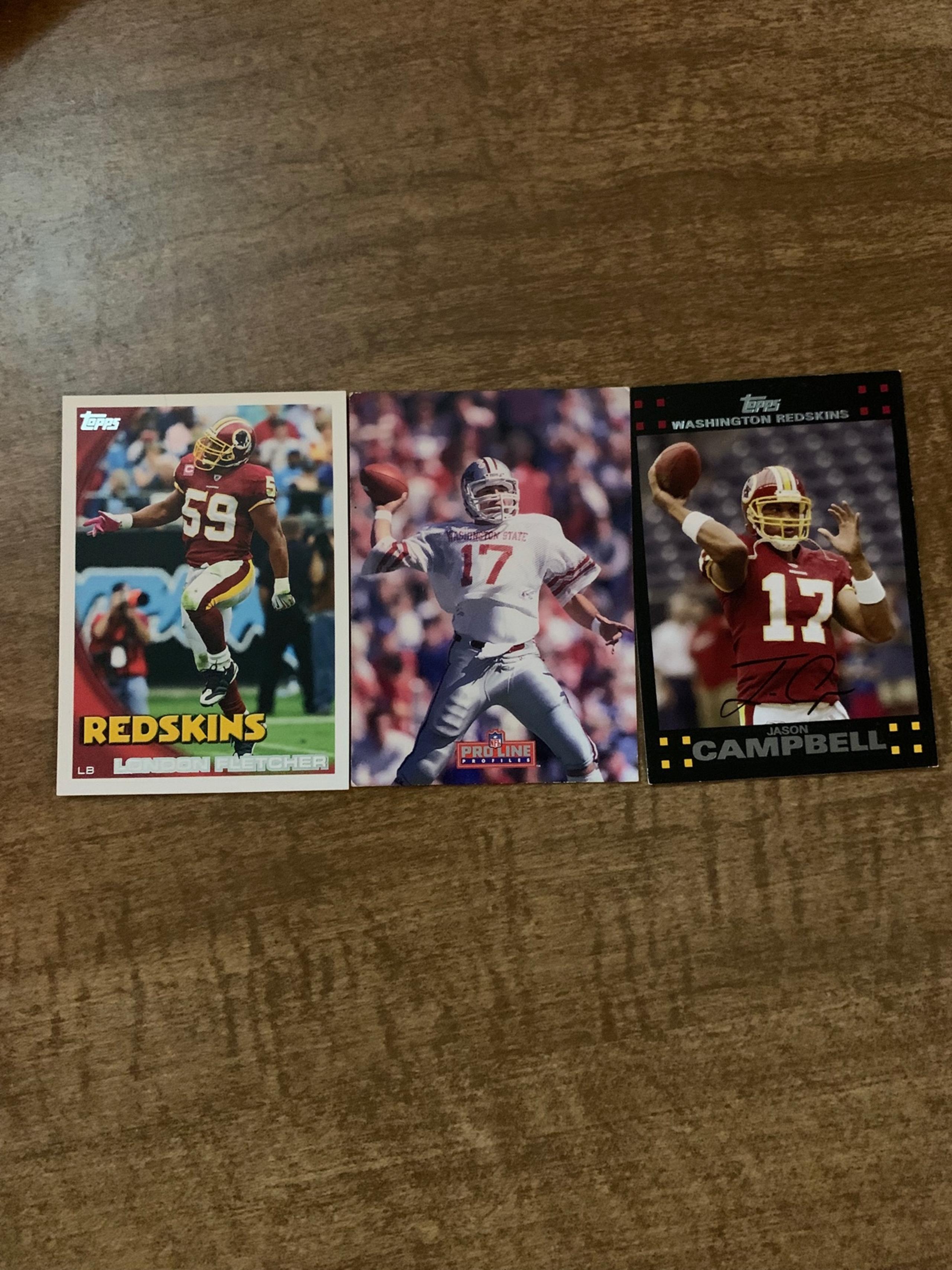 Redskins football card lot