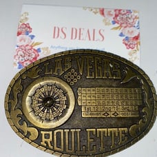 Vintage Las Vegas Roulette Belt Buckle