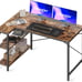 L Shaped Computer Desk, Rustic Brown