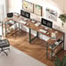 L Shaped Computer Desk, Rustic Brown