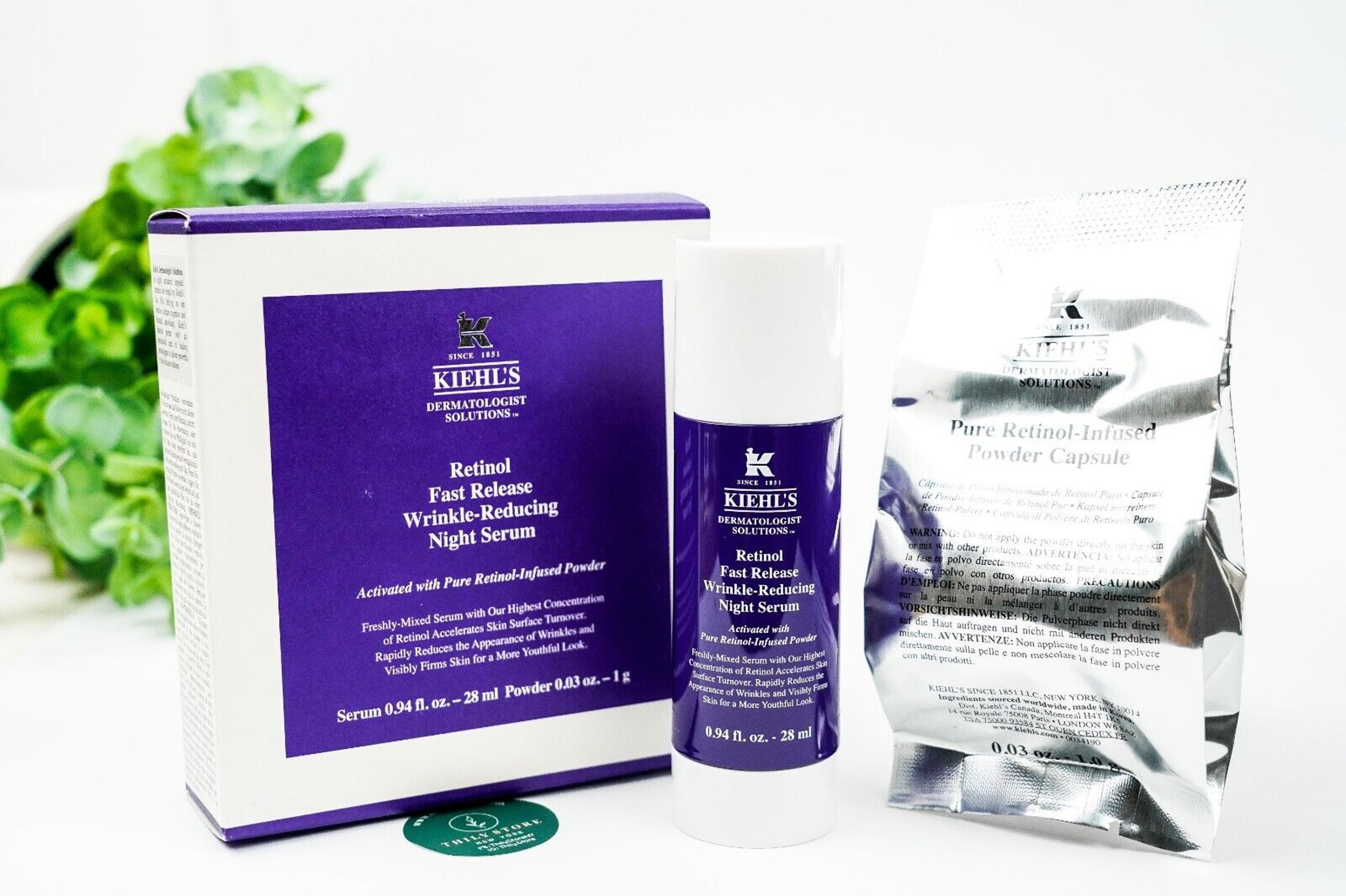 Kiehl's Retinol Fast-Release Wrinkle Reducing Night Serum 0.94oz/1g New In Box