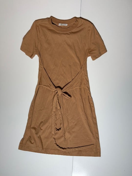 Alice + Olivia Women’s Evie Tie Waist Dress Size Small Tan