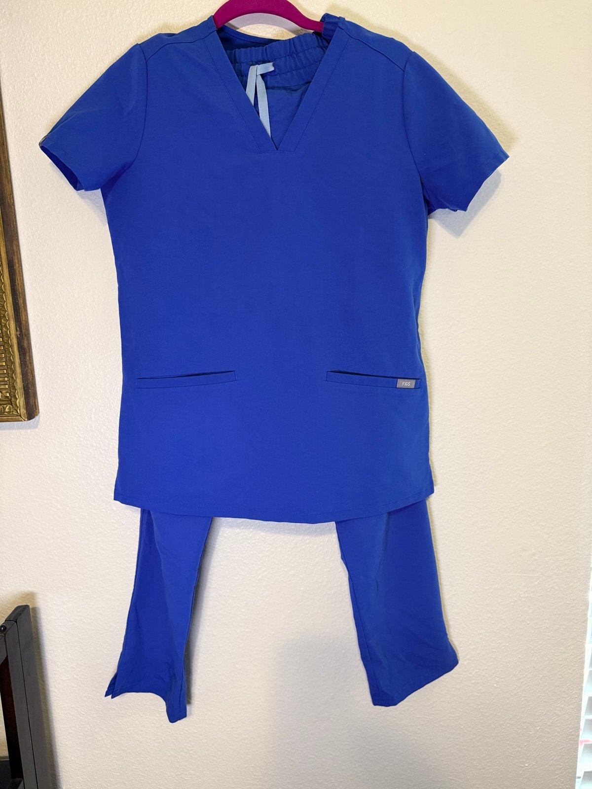 Figs Royal Blue Scrub set size XS