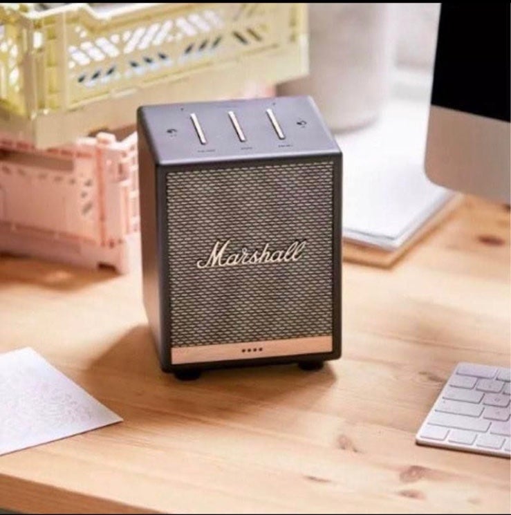 Marshall Uxbridge Home Voice Speaker with Amazon Alexa Built-In, Black