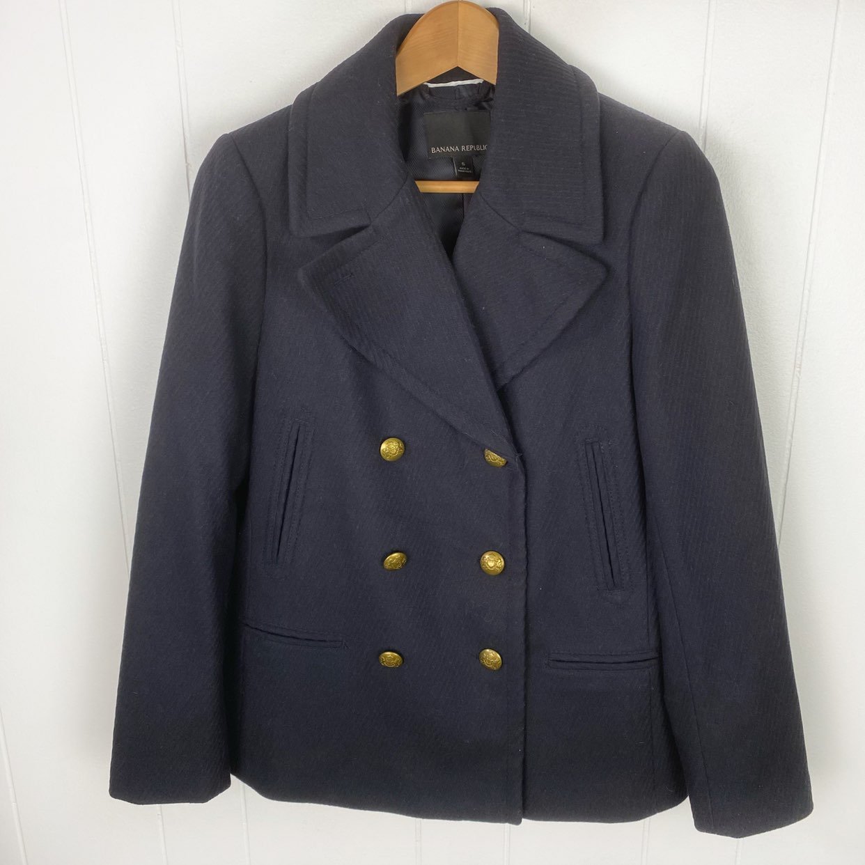 Banana Republic Melton Wool Peacoat