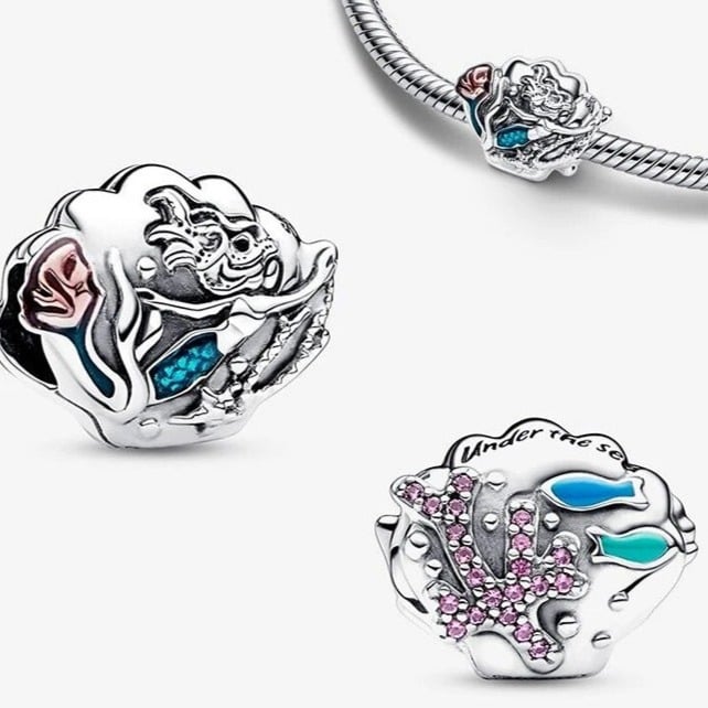 Mermaid seashell charm fits Pandora