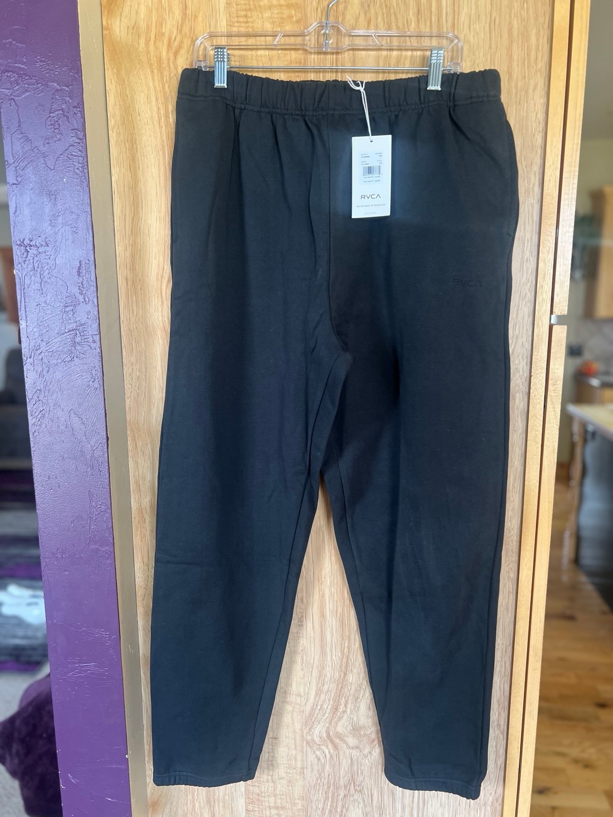 RVCA Women’s Heavyweight Sweatpants Joggers Black sz Large