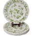 4 1970s Vintage Petite Flora Ironstone Dinner plates made in Japan for Sears