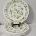 4 1970s Vintage Petite Flora Ironstone Dinner plates made in Japan for Sears