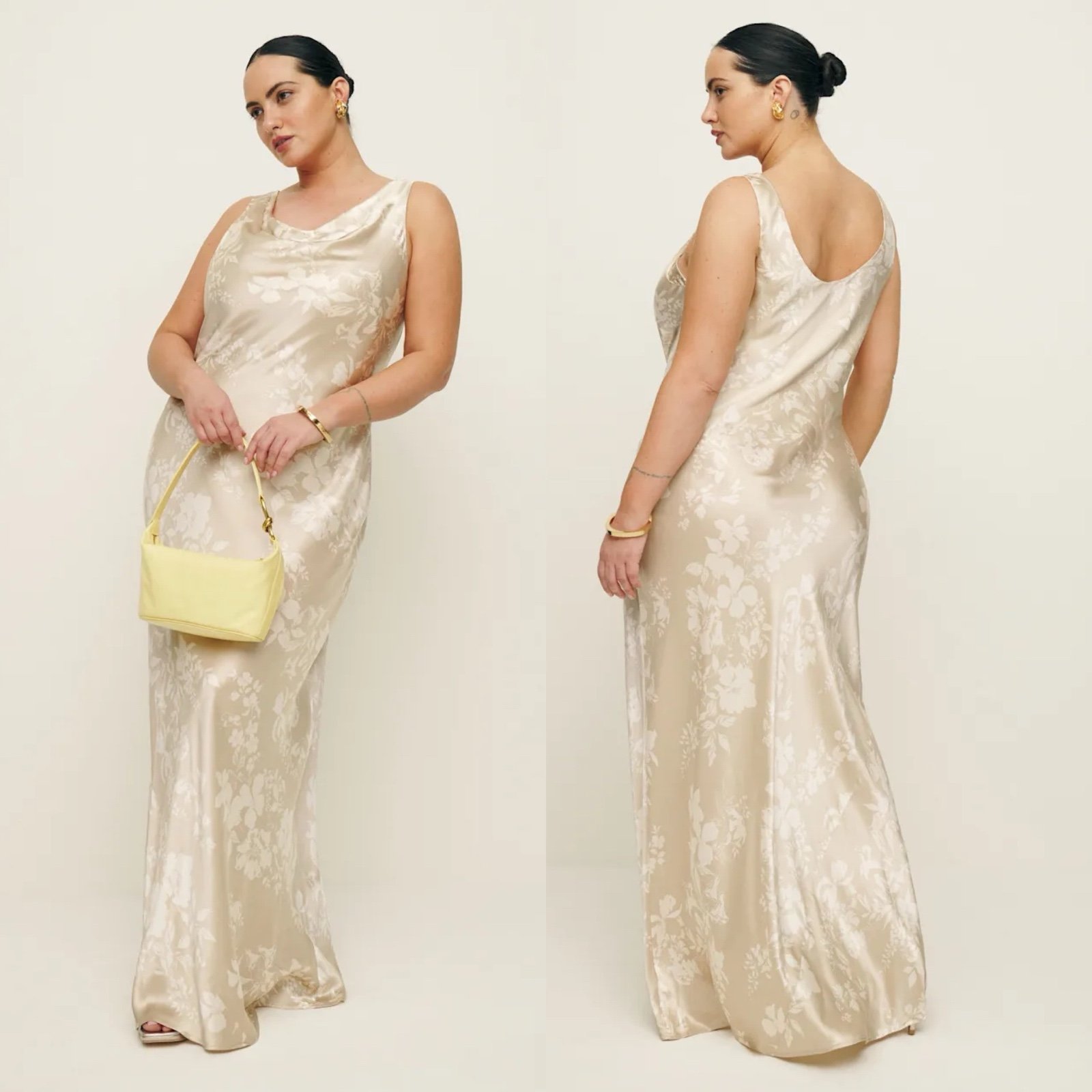 Reformation Annabelle Silk Dress in Fable 14