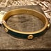 NWT Tory Burch Authentic Green Enamel Logo 7mm Bracelet with Dustbag