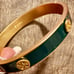 NWT Tory Burch Authentic Green Enamel Logo 7mm Bracelet with Dustbag