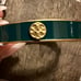 NWT Tory Burch Authentic Green Enamel Logo 7mm Bracelet with Dustbag