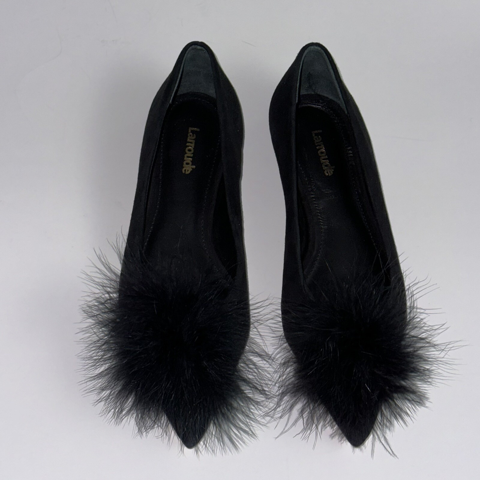 Larroude Lee Ballet Flat Women's 6.5 Black Pointed Toe 300