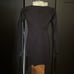 SKIMS Body Black Long Sleeve Slip Dress XS