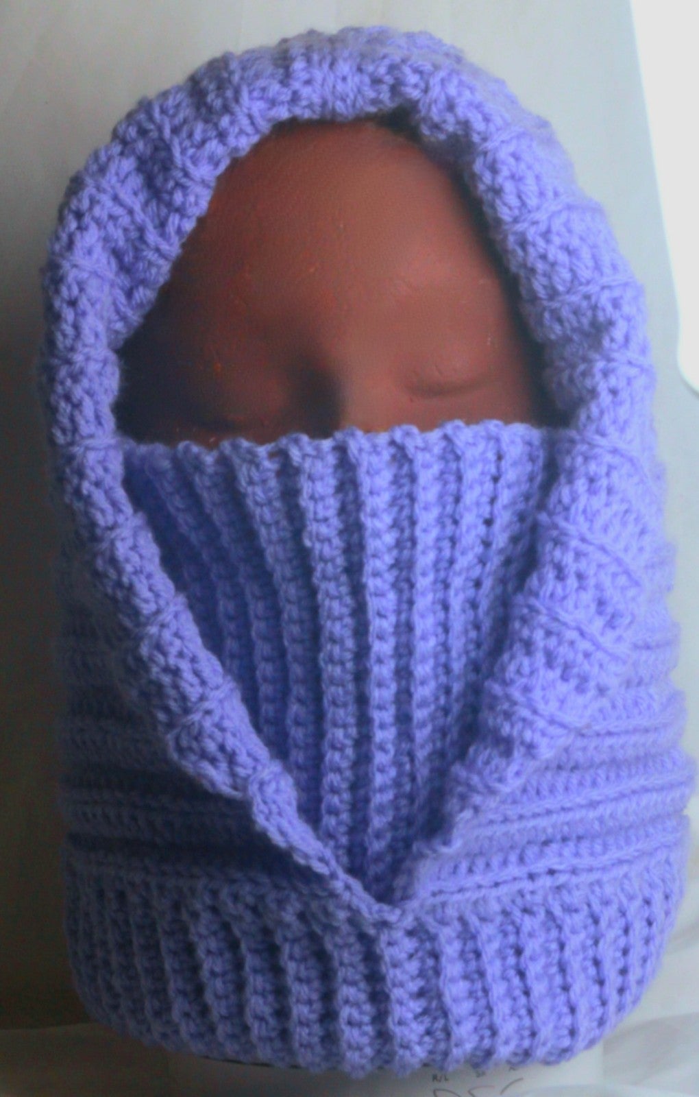 Crochet turtleneck hoodie