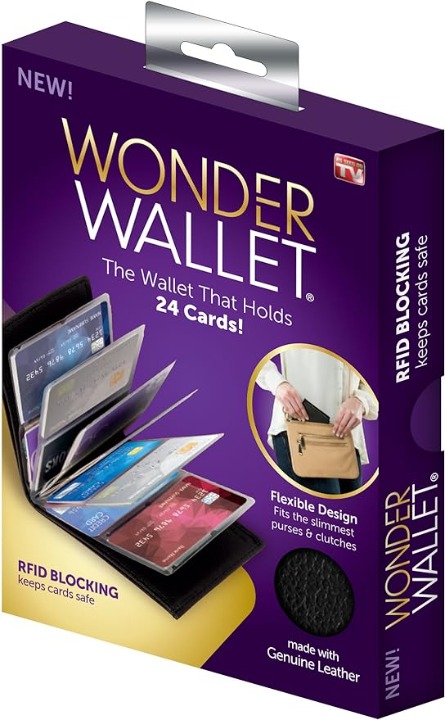 Wonder Wallet - Amazing Slim Genuine Leather Wallet w/ RFID Protection, As Seen
