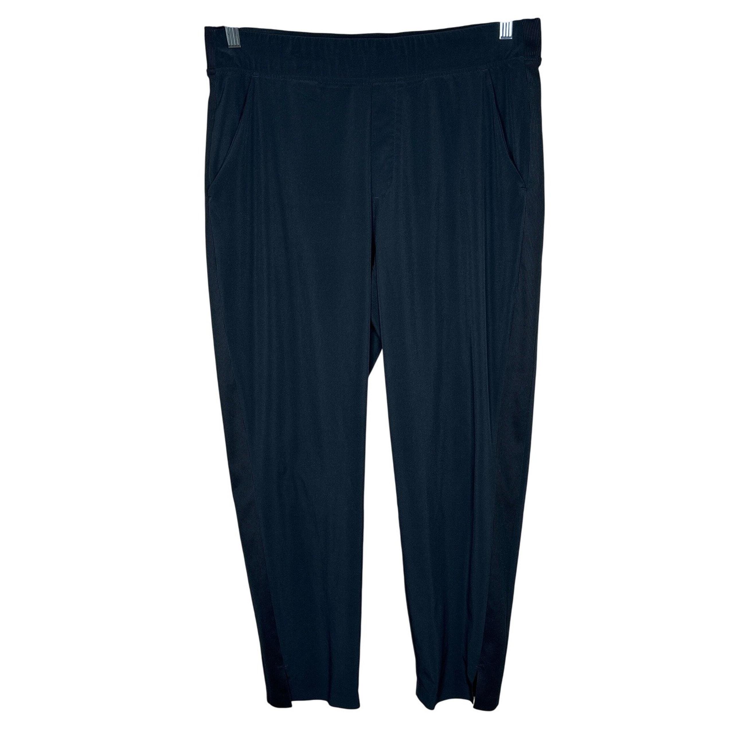 Athleta Brooklyn Mid Rise Ankle Pants Women's Size 14 Black Stretch Pockets