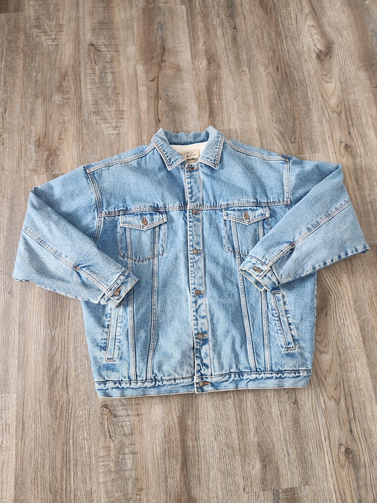 Vintage Landing Zone City Gear Men's Rare Blue Button Down Jeans Jackets Size XL