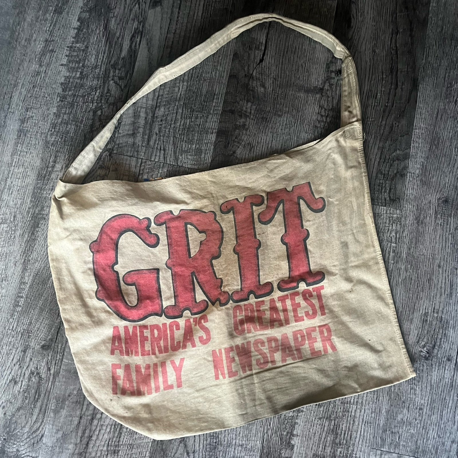 1950s Grit Newpaper bag
