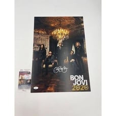 Bon Jovi 2020 Autographed Poster With JSA COA Musician 13 X 19
