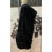 R & M Richards Plus 2X Black Metallic Flocked Draped Neck Cold Shoulder Blouse