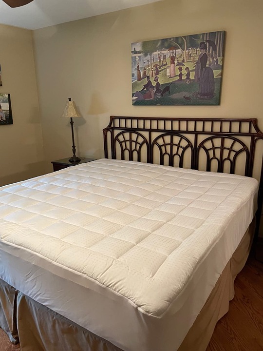 Queen Size Mattress Pad Pillow Top Mattress Cover Quilted Fitted Mattre